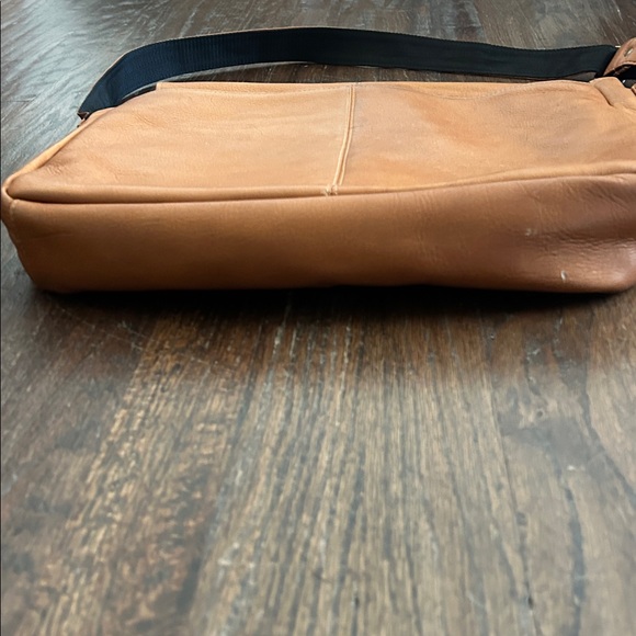 David King Half Flap Messenger Bag-Tan - Picture 9 of 16
